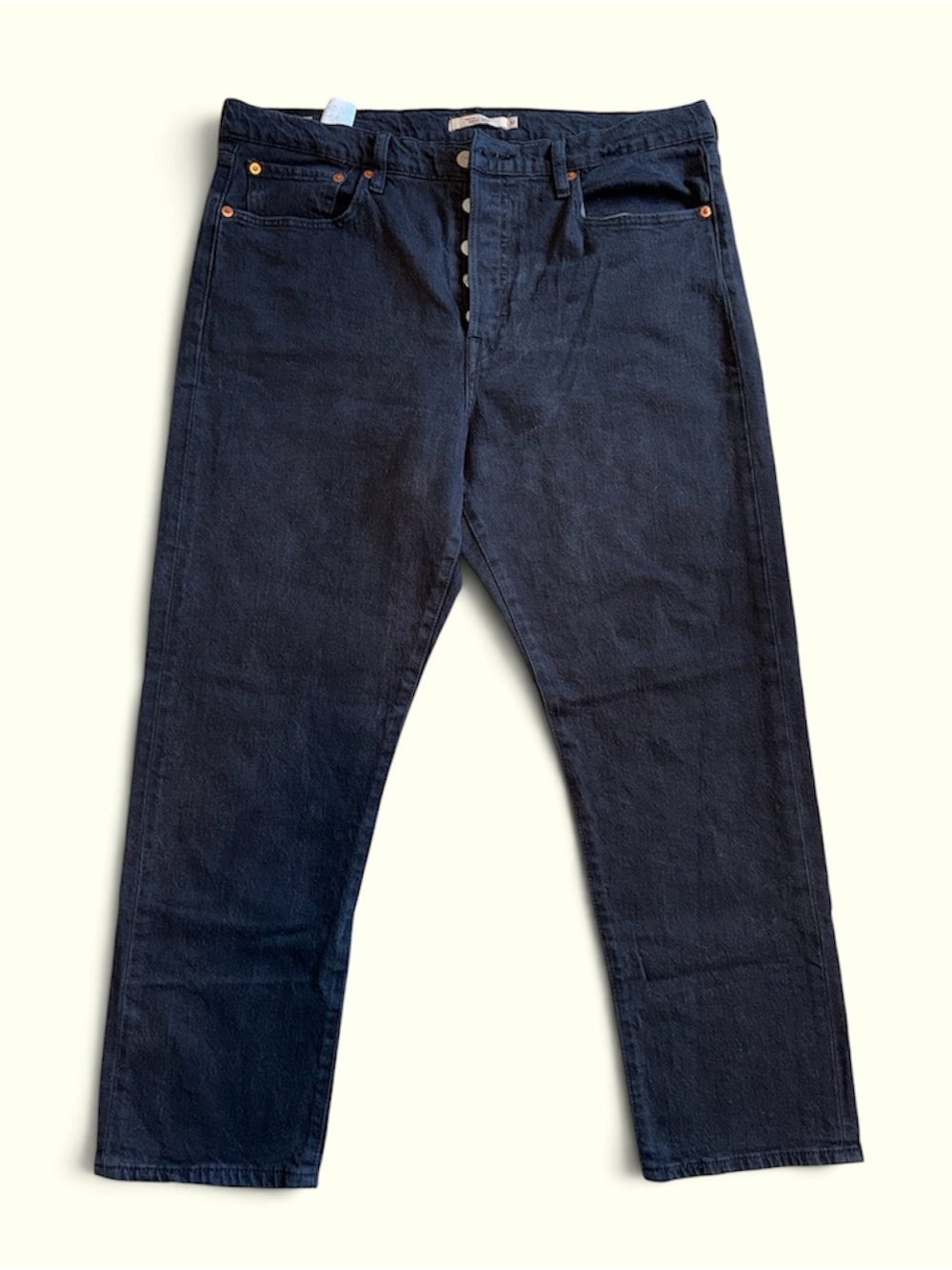 Levi's Premium Wedgie Straight Black Denim Jeans 32x26